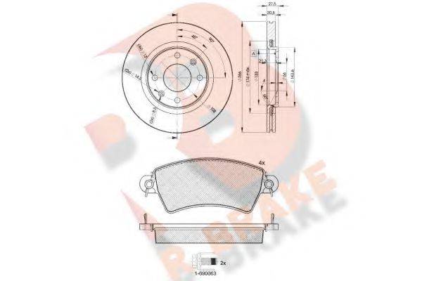 R BRAKE 23396 Комплект гальм, дисковий гальмівний механізм