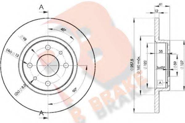 R BRAKE 78RBD23466