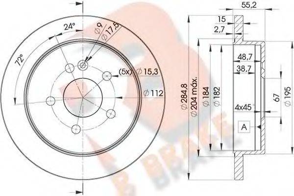 R BRAKE 78RBD24230