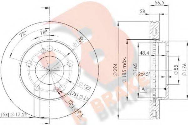 R BRAKE 78RBD28674