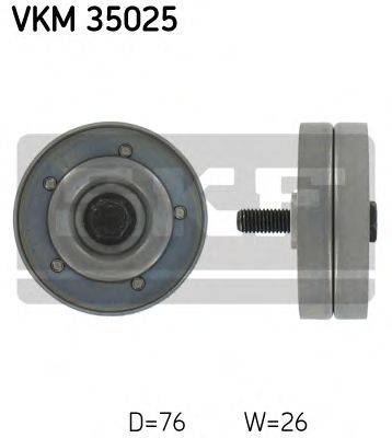SKF VKM35025 Паразитний / провідний ролик, полікліновий ремінь