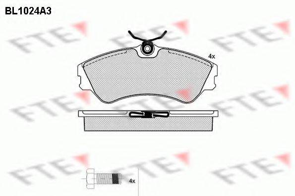 FTE 20124 Комплект гальмівних колодок, дискове гальмо