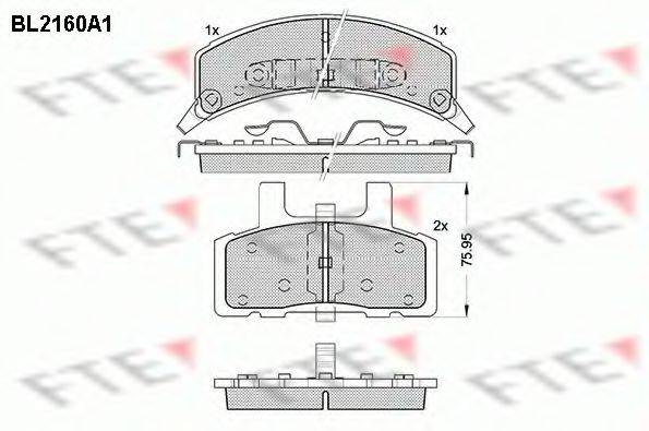 REMSA 2552.02 Комплект гальмівних колодок, дискове гальмо