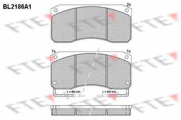 FTE 29051 Комплект гальмівних колодок, дискове гальмо