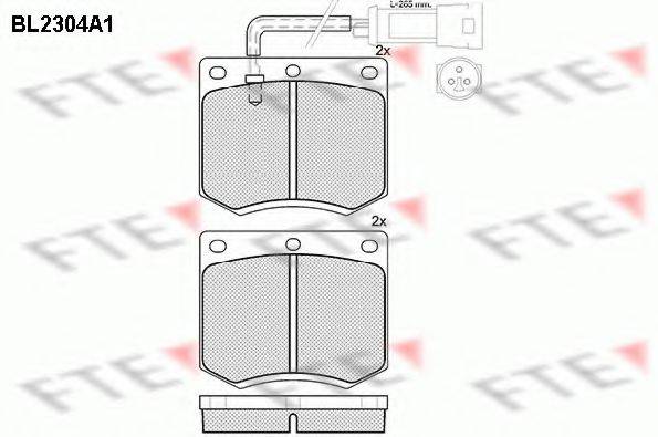 FTE 20931 Комплект гальмівних колодок, дискове гальмо