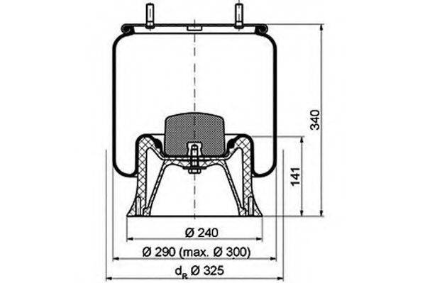 FEBI BILSTEIN 15 321 Кожух пневматичної ресори