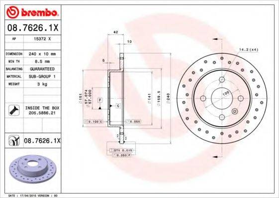 BREMBO 08.7626.1X