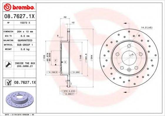 BREMBO 08.7627.1X