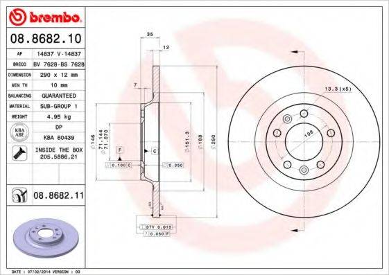 BREMBO 08.8682.10