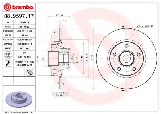 BREMBO 08.9597.17