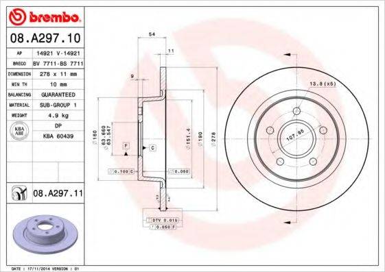 BREMBO 08.A297.10