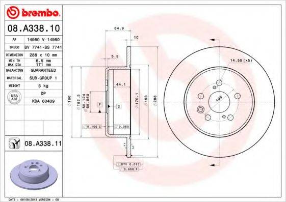 BREMBO 08.A338.11