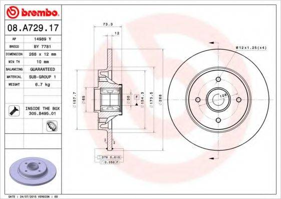 BREMBO 08.A729.17