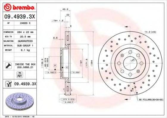 BREMBO 09.4939.3X