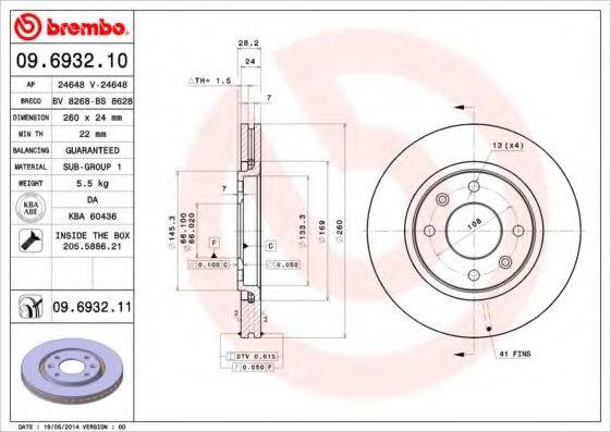 BREMBO 09.6932.11