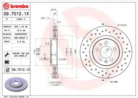 BREMBO 09.7012.1X