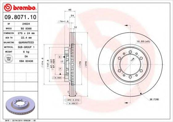 BREMBO 09.8071.10