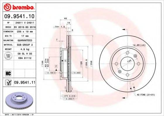 BREMBO 09.9541.10