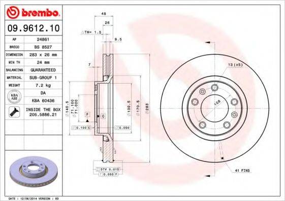 BREMBO 09.9612.10