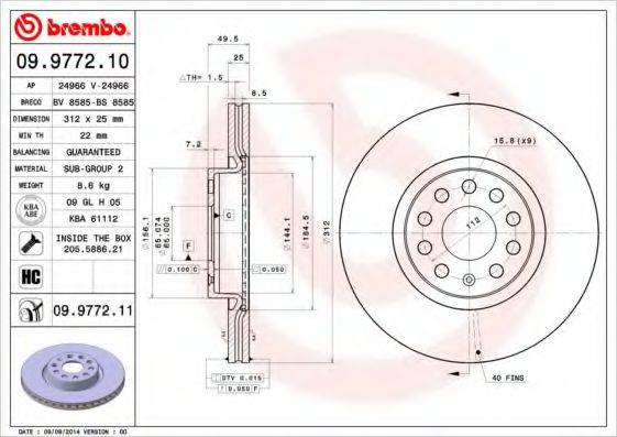 BREMBO 09.9772.11