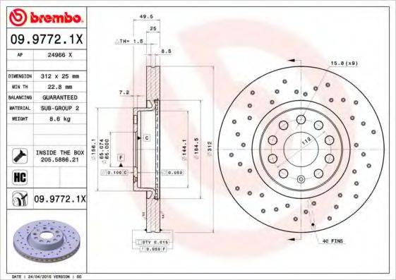 BREMBO 09.9772.1X