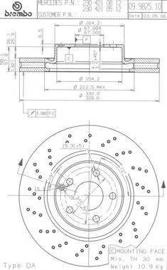 BREMBO 09.9825.11