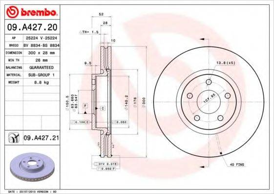 BREMBO 09.A427.21