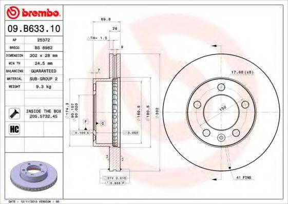 BREMBO 09.B633.10