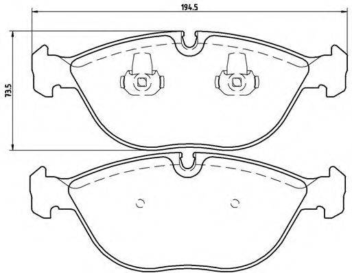 BREMBO 21484 Комплект гальмівних колодок, дискове гальмо