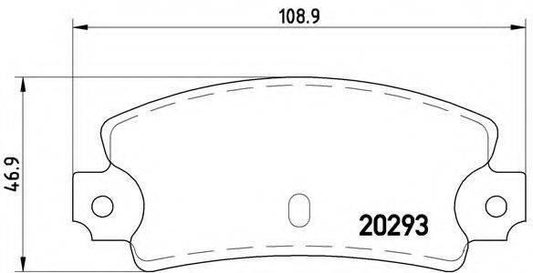 BREMBO 20293 Комплект гальмівних колодок, дискове гальмо
