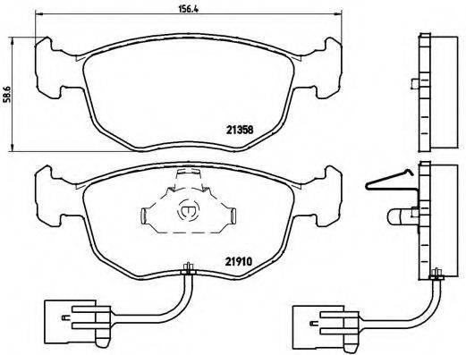 BREMBO 21910 Комплект гальмівних колодок, дискове гальмо