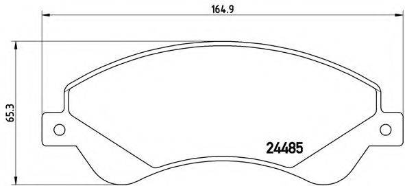 BREMBO 24485 Комплект гальмівних колодок, дискове гальмо