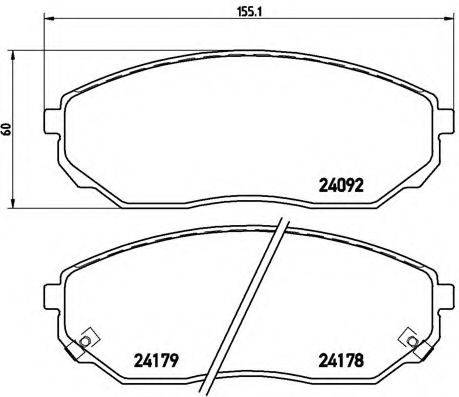 BREMBO 24179 Комплект гальмівних колодок, дискове гальмо