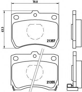 BREMBO 21355 Комплект гальмівних колодок, дискове гальмо