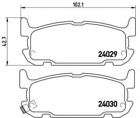 BREMBO 24029 Комплект гальмівних колодок, дискове гальмо