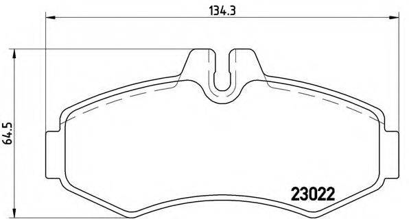 BREMBO 23022 Комплект гальмівних колодок, дискове гальмо