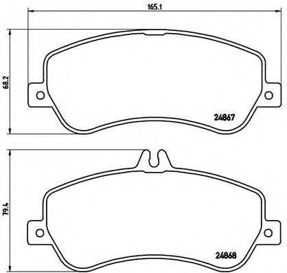 BREMBO 24868 Комплект гальмівних колодок, дискове гальмо