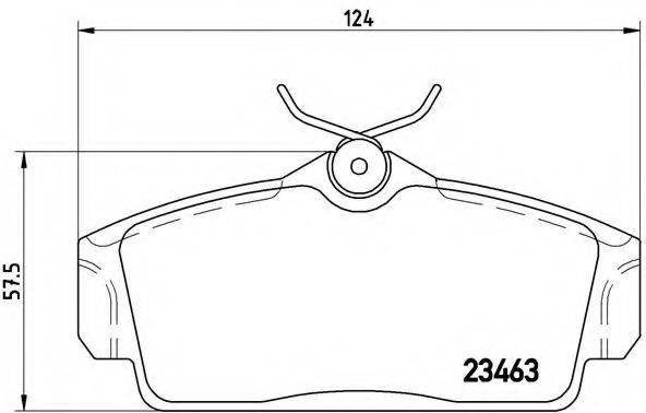 BREMBO 23463 Комплект гальмівних колодок, дискове гальмо