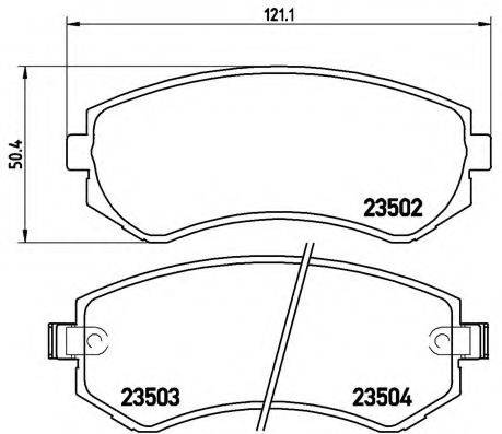 BREMBO 23504 Комплект гальмівних колодок, дискове гальмо