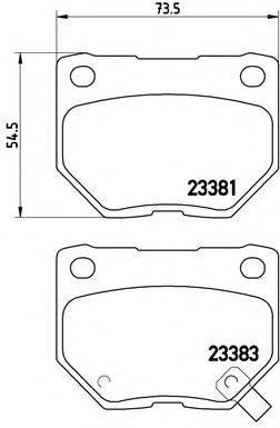 BREMBO 23382 Комплект гальмівних колодок, дискове гальмо