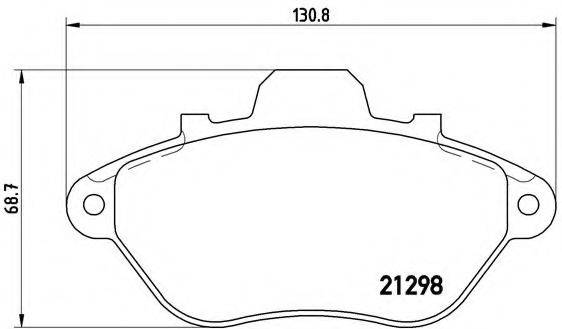 BREMBO 21298 Комплект гальмівних колодок, дискове гальмо