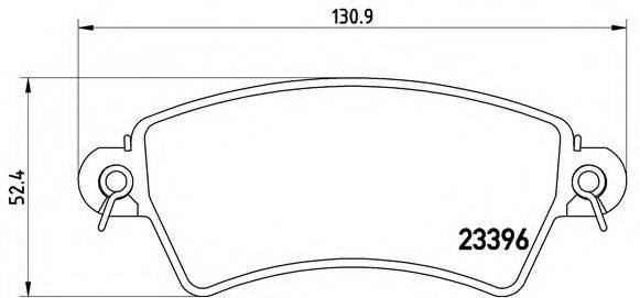 BREMBO 23396 Комплект гальмівних колодок, дискове гальмо