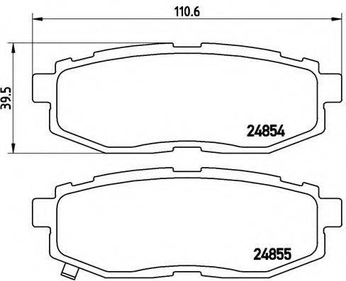 BREMBO 24854 Комплект гальмівних колодок, дискове гальмо