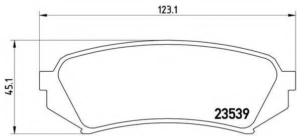 BREMBO 23539 Комплект гальмівних колодок, дискове гальмо