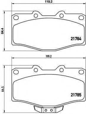 BREMBO 21784 Комплект гальмівних колодок, дискове гальмо