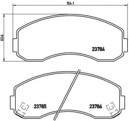 BREMBO 23786 Комплект гальмівних колодок, дискове гальмо