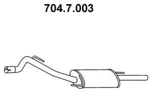 TESH 260659 Глушник вихлопних газів кінцевий