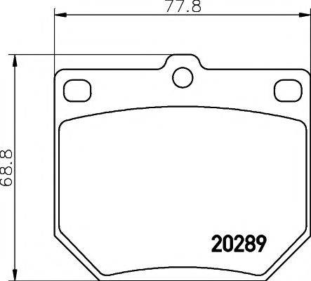 MINTEX 20289 Комплект гальмівних колодок, дискове гальмо