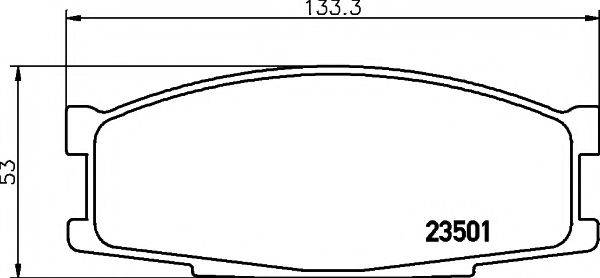 MINTEX 23501 Комплект гальмівних колодок, дискове гальмо