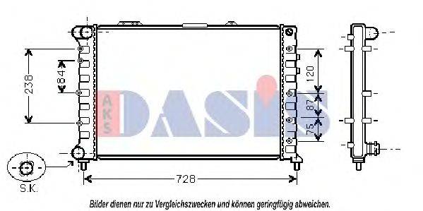 AKS DASIS 01133014 Радіатор, охолодження двигуна